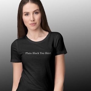 plain black tee womens